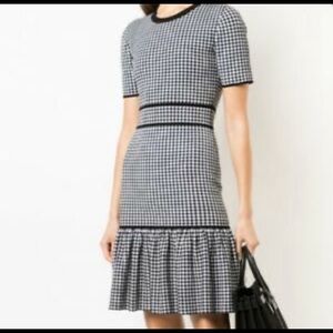 Michael Kors Collection gingham fitted mini dress
